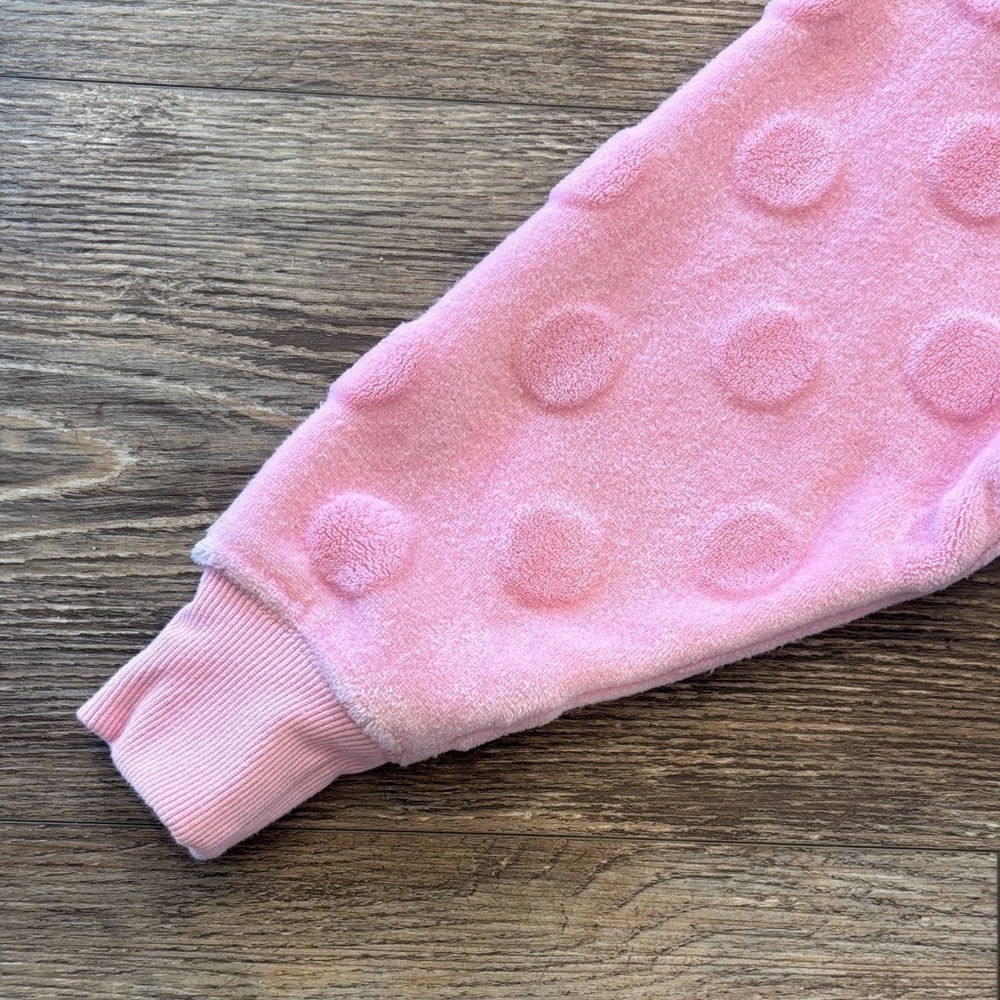 Disneyland Spirit Jersey Pink Polka Dot Crew Neck Fleece US XS - Picture 6 of 10